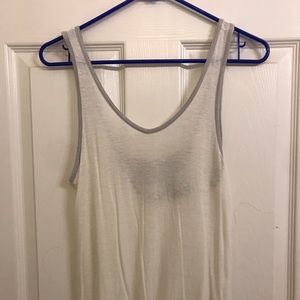 White Free Press Tank top w/ open back